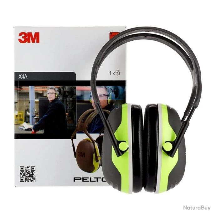 Casque 3M Peltor X4A Vert Fluo 33dB 5 Casque 3M Peltor X4A Vert Fluo 33dB – Image 3