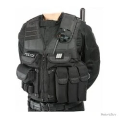 Gilet D'intervention Police Modulable GK Pro - Noir
