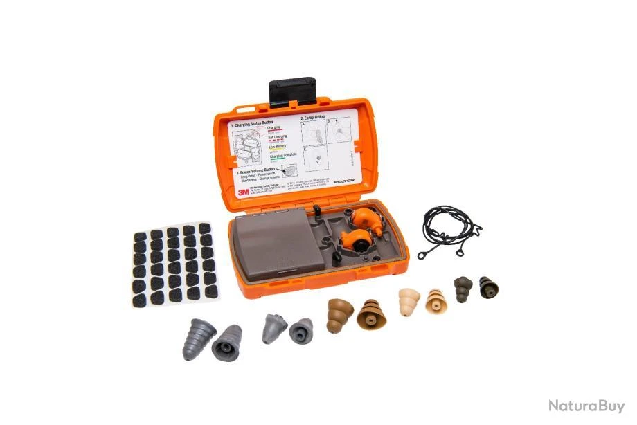 Peltor KIT DE PROTECTION AUDITIVE LEP 200 CHASSE RECHARGEABLE ORANGE 6 Peltor KIT DE PROTECTION AUDITIVE LEP 200 CHASSE RECHARGEABLE ORANGE – Image 4