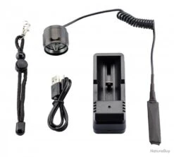 Lampe Tactique Rechargeable NUM'AXES 3 Led Blanche-Rouge-Verte -Peltor Soldes 00008 Lampe Tactique rechargeable NUM AXES 3 Led Blanche Rouge Verte 1