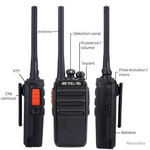 Lot 4 Talkie Walkie Rechargeable Professionnel Chasse Camping Oreillette USB 16 Canaux Communication 10 Lot 4 Talkie Walkie Rechargeable Professionnel Chasse Camping Oreillette USB 16 Canaux Communication – Image 8