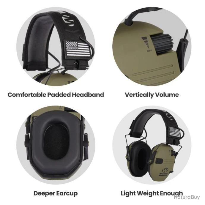 Casque Antibruit Écoute Active Protection Auditive Tir Travaux Chasse + Adaptateur Bluetooth New 11 Casque Antibruit Écoute Active Protection Auditive Tir Travaux Chasse + Adaptateur Bluetooth New – Image 9