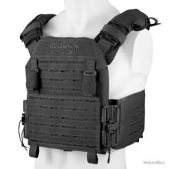 Gilet Porte-plaques QR Kinetic Bulldog Tactical - Noir - L (86 - 130 Cm)