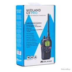TALKIE WALKIE MIDLAND G9 Pro Noire Avec Kit Oreillette -Peltor Soldes 00009 TALKIE WALKIE MIDLAND G9 Pro Noire avec kit oreillette