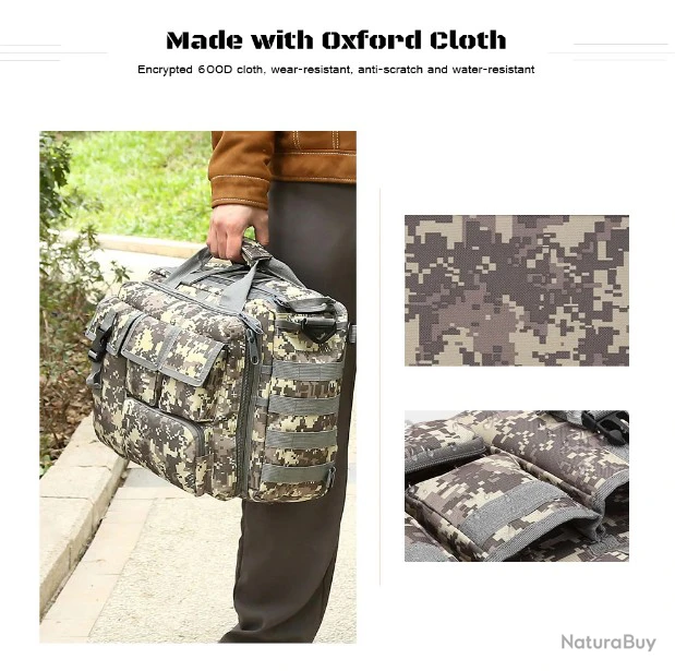 Bagage Multifonction Militaire Tactique - Toute Activité Extérieure - Modèle Camouflage Forêt 12 Bagage Multifonction Militaire Tactique - Toute Activité Extérieure - Modèle Camouflage Forêt – Image 10