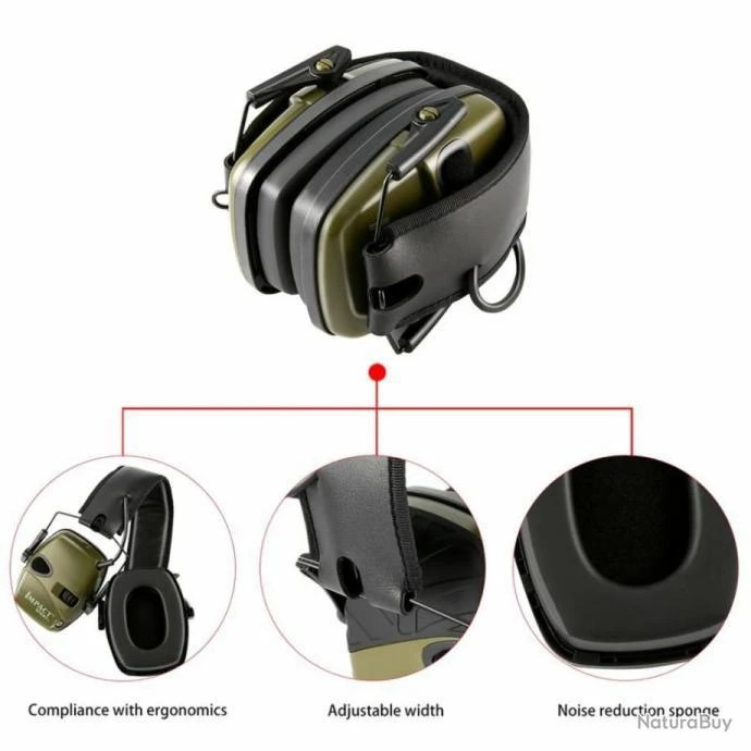 Casque Antibruit Écoute Active Protection Auditive Tir Travaux Chasse + Adaptateur Bluetooth New 13 Casque Antibruit Écoute Active Protection Auditive Tir Travaux Chasse + Adaptateur Bluetooth New – Image 11