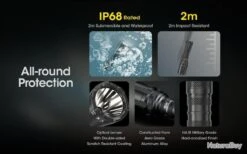 Lampe Torche Nitecore SRT6i - 2100 Lumens - 510 Mètres De Portée -Peltor Soldes 00011 Lampe Torche Nitecore SRT6i 2100 Lumens 510 metres de portee