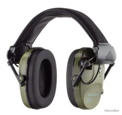 NUM'AXES PACK Casque Antibruit CAS1034 Vert + TALKIE TLK1022 + Cordon - Casque Kaki TALKIE