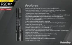 Lampe Torche Nitecore Precise 20 V2 1100 Lumens -Peltor Soldes 00012 PROMO Lampe torche Nitecore Precise 20 V2