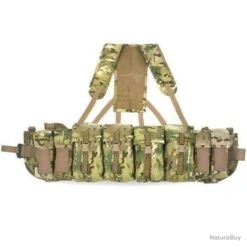 Brêlage Airborne Webbing 4 Poches No Yoke Bulldog Tactical - MTC - Set 4 (tour De Taille 89 à 114 Cm
