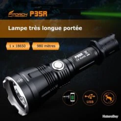 Lampe FITORCH P35R - 1200 LM -Peltor Soldes 00039 Lampe FITORCH P35R 1200 LM