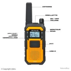 Pack De 2 RB648 Retevis IP67 PMR446 -Peltor Soldes 00042 Pack de 2 RB648 Retevis IP67 PMR446