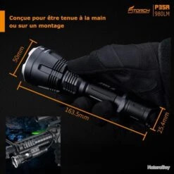 Lampe FITORCH P35R - 1200 LM -Peltor Soldes 00047 Lampe FITORCH P35R 1200 LM