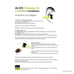 Oreillettes Alvis Chasse III -Peltor Soldes 00070 Oreillettes Alvis chasse III